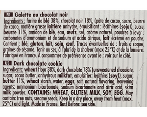 Galette biscuits with Dark Chocolate by St Michel x12 - 121g