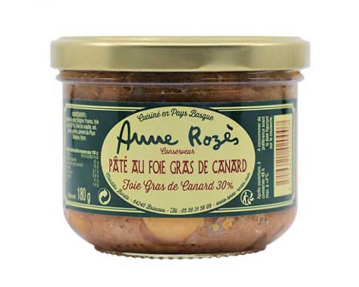 Pâté with Duck Foie Gras by Anne Rozès - 180g